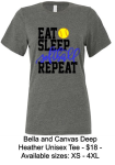 EAT SLEEP SOFTBALL REPEAT UNISEX T