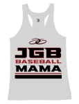 JGB Baseball Mama Racerback Tank WHITE