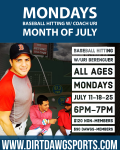 Mondays Baseball Hitting w/ Uri Berenguer July