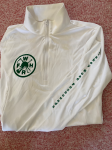 Ladies M Long Sleeve 1/4 Zip White Nylon Shirt