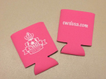Pink CWSL logo koozie