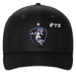 Black Fitted Cap-Amazons Logo (Jersey # optional)
