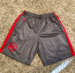 Gray with Red Stripe Game Shorts