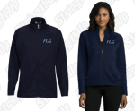 Women's Solid Navy Full Zip