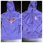 Women's Purple Zippered CYGBA Logo Hoodie
