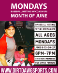 Thursdays Baseball Hitting w/ Uri Berenguer June