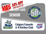 EARLY BIRD - SENIOR 2020-21 Season Ticket
