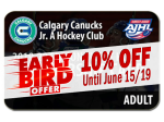EARLY BIRD - ADULT 2019-20 Season Ticket