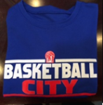 Basketball City Block Letter T-Shirt (Long Sleeve)