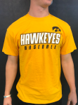 Gold Cotton Hawkeye Baseball T-Shirt