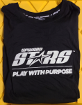Upward Stars Black Long Sleeve T-shirt