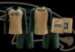 Custom Long Sleeve Warm Up Shirt, Shorts and Bag