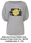SWEAT GRAY FLOWY CIRCLE TOP
