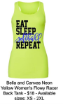 EAT SLEEP SOFTBALL REPEAT NEON TANK
