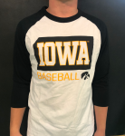 White Quarter Sleeve Iowa Baseball