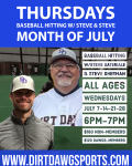 Thursdays Baseball Hitting w/ Steve & Steve July