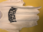 Houston Elite T Shirt White/Navy Blue Print
