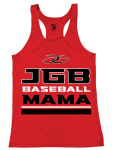 JGB Baseball Mama Racerback Tank RED