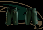 Custom Green Warm up Shorts