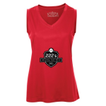Ladies Performance Red Sleeveless Tee