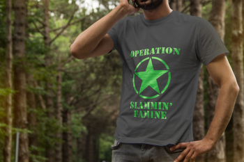 OSF Tee / Gray with Lime Print