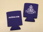 Purple CWSL logo koozie
