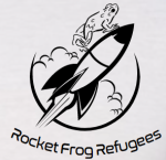 Rocket Frog Refugees - Navy Blue logo