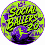SOCIAL BALLERS 2.O (LIME/NEON GREEN W/PURPL logo